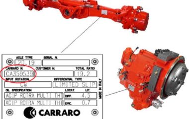 Запчасти Carraro к мостам и КПП Venier