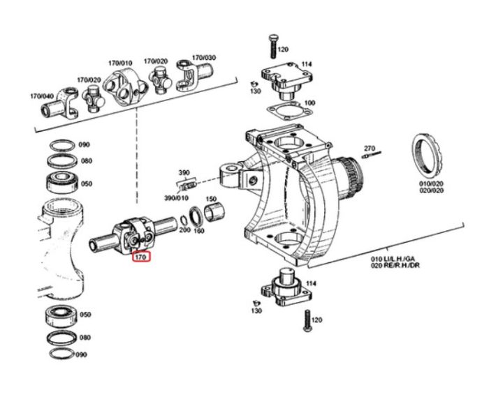 ZF 0501.206.521 Полуось в сборе для мостов APL-B 745, APL-B 755
