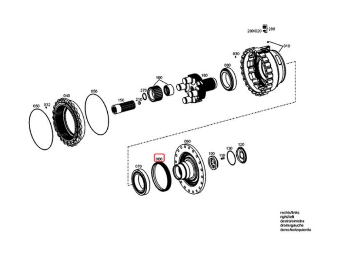 ZF 0501.329.658, ZGAQ-02769, 333/H8368, 332/F6243, 367-0570, K9000279 Сальник ступицы 270x250x30
