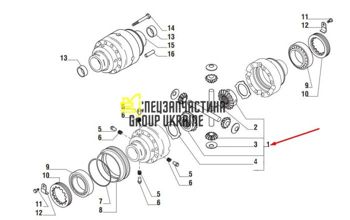 CA0066148 (066148) Ремкомплект дифференциала Komatsu WB93/97-S/R