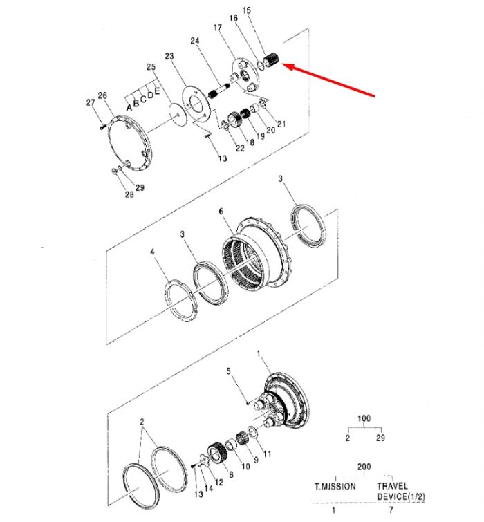 0796003 Промежуточная звездочка HITACHI ZAXIS160 LC