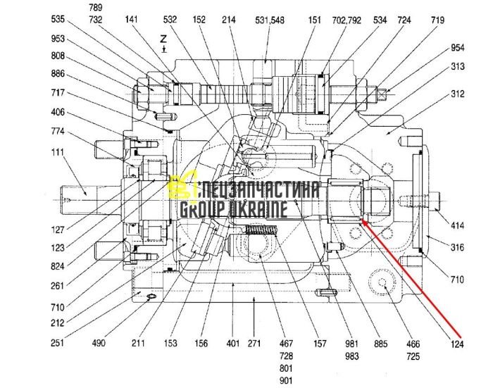 Подшипник игольчатый Kawasaki K5V80 PAJ502601 Hyundai