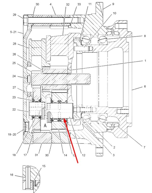 094-1542 Подшипник роликовый Caterpillar 315C, 320D, 323C