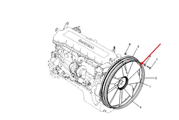 Volvo 11110585 Крыльчатка для двигателя Deutz BF6M2012C экскаватора EC700B, EC700CHR