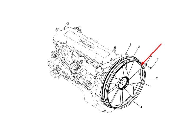 Volvo 11110585 Крыльчатка для двигателя Deutz BF6M2012C экскаватора EC700B, EC700CHR