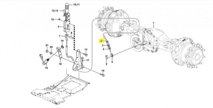 11888229 Трос ручного тормоза Volvo BL60, BL61, BL70, BL71