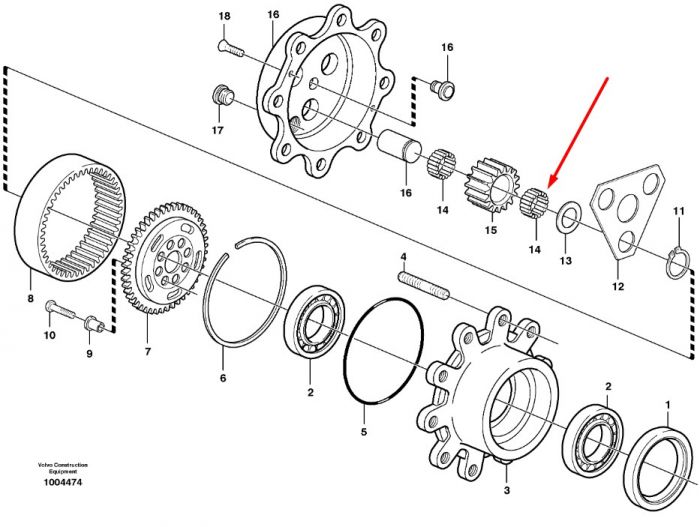 028299 (CA0028299, 11988586, 6914501) Иглы подшипника Carraro, 1 шт