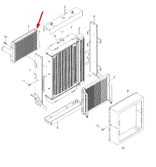 Hyundai 11LB-30361 Радиатор интеркулера для HL 770-7A
