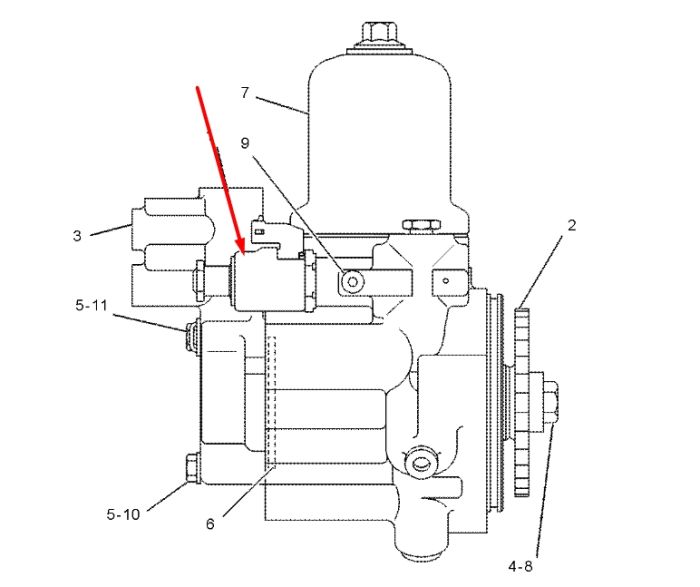 Caterpillar 1225053 Датчик контроля впрыска топлива D5, D6