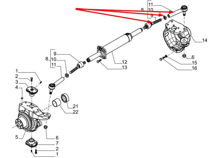 1537620C1 (124889) Рулевая тяга New Holland, Carraro