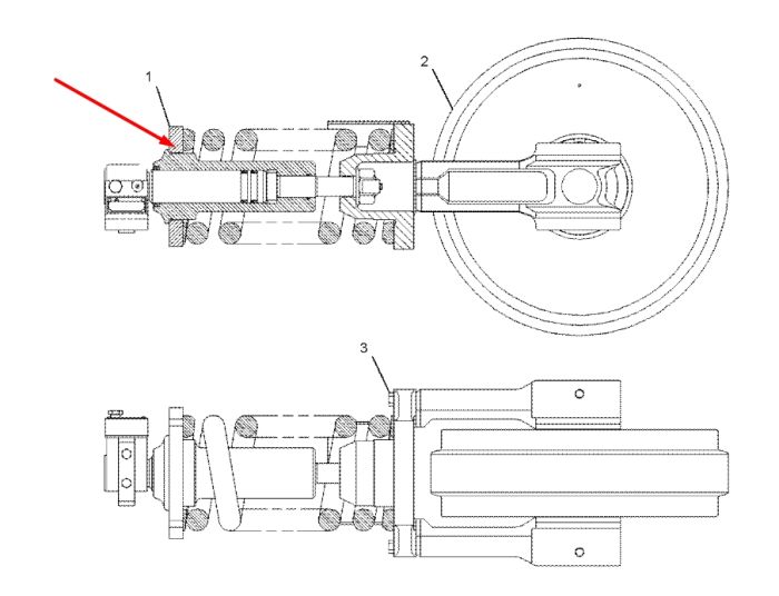 Caterpillar 1309332 Натяжитель гусеницы для 312B, 315B