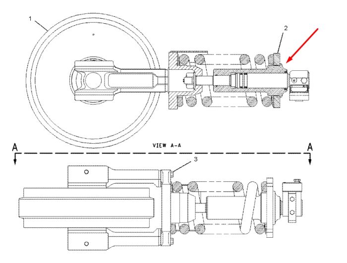 Caterpillar 1362367 Натяжитель гусеницы для 312B, 315B