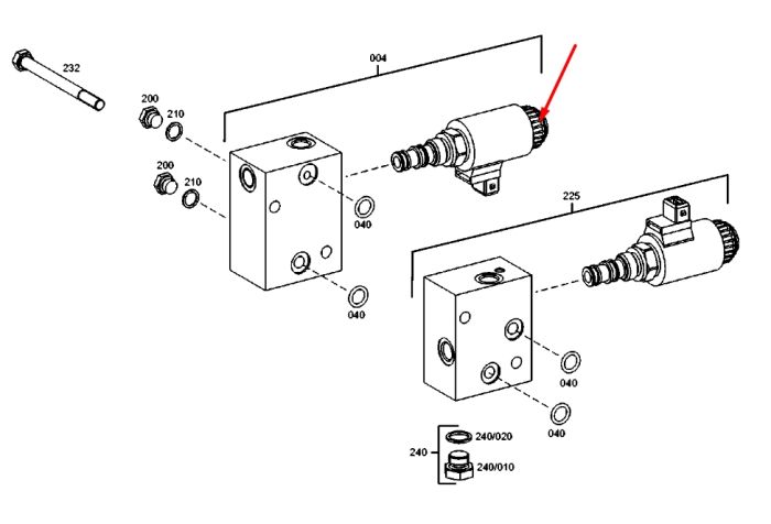 Case 54/7645-13 Электромагнитный клапан (соленоид) CS100, CS120