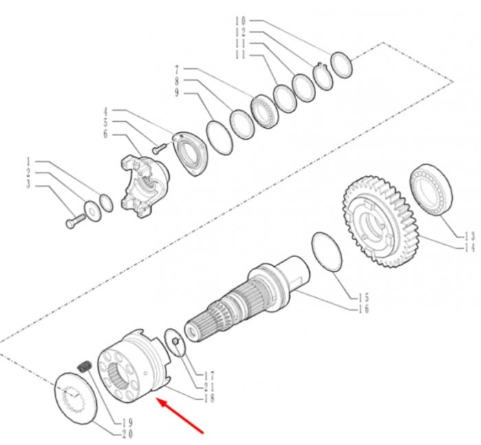 Carraro 138981 (366232A1, CA0138981, 11716796) Муфта привода переднего моста