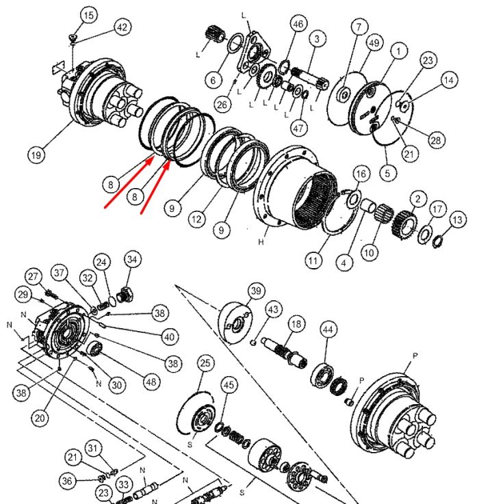 Сальник бортового редуктора 140-5574 даукон, уплотнение Caterpillar 302.5