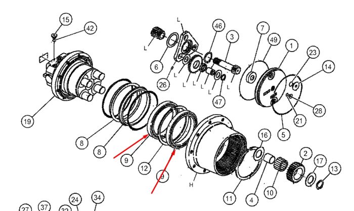 Радиальный подшипник редуктора 140-5583 для Caterpillar 302.5C