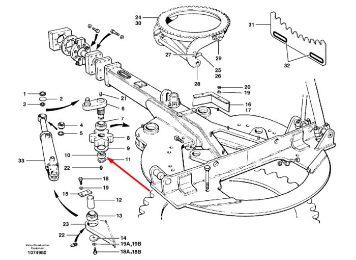 Volvo 14013647 Подшипник тяги для L180, L160
