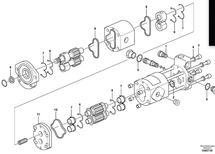 Volvo 14372820 Насос гидравлический в сборе EW140, EW160