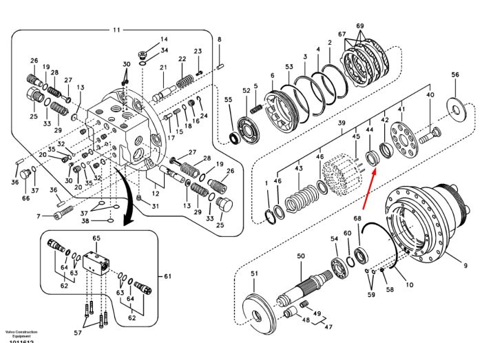 14526586 Подшипник роликовый для двигателя хода VOLVO ECR88