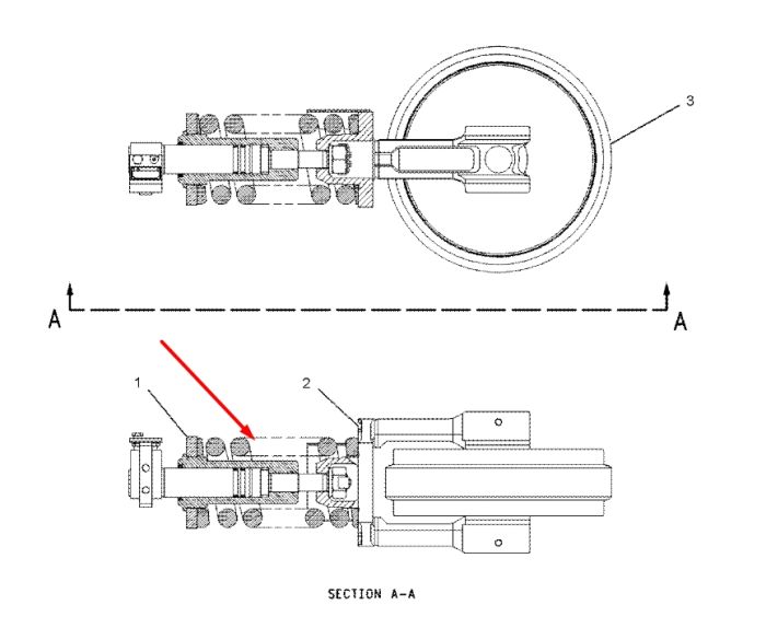 Caterpillar 1453039 Натяжитель гусеницы для 315, 318, 320