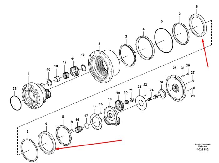 14573762 Главный подшипник VOLVO EC140B