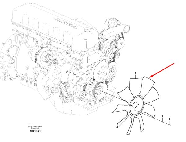 Volvo 14603988 Крыльчатка для EC210, EC220