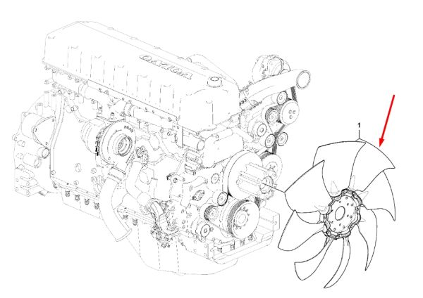 Volvo 14607676 Крыльчатка для двигателя D13F экскаватора EC480D