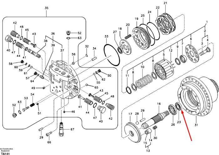 AP2240 Сальник передний гидромотора хода экскаваторов Volvo