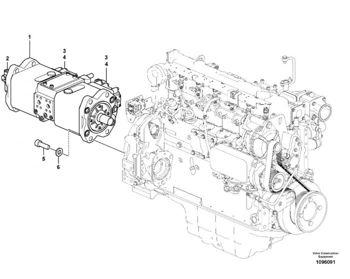 14632316 Насос гидравлический Volvo EC300D, EC300E, PL3005D, PL3005E Kawasaki K5V160DT