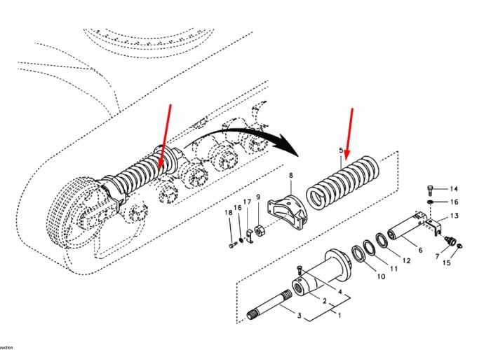 Volvo 14669589 Натяжитель гусеницы для EC330, EC360