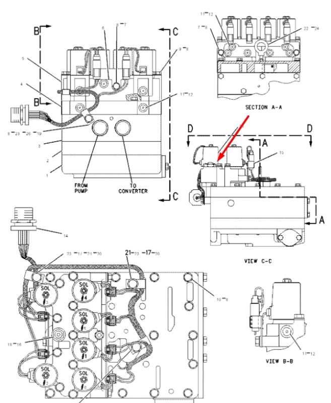 Caterpillar 3E3748 Электромагнитный клапан D10