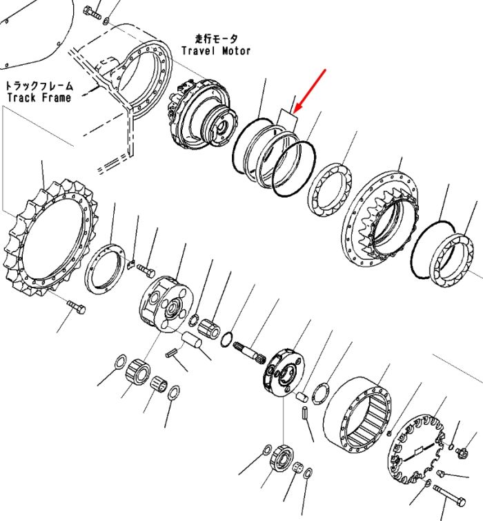 Сальник бортового редуктора 150-27-00410 Komatsu PC200 даукон, уплотнение