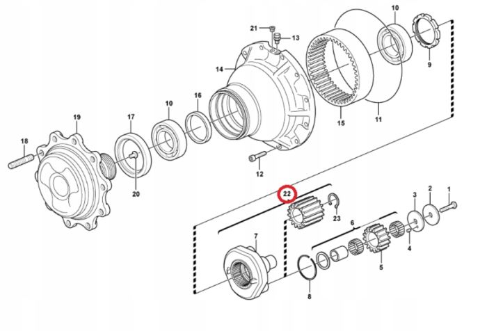 15047468 Комплект планетарной передачи Volvo BL60, BL70