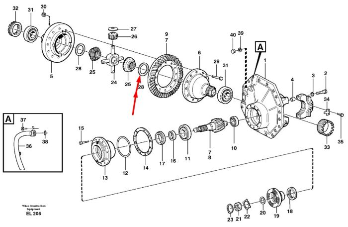 15156391 Шайба упорная Volvo L150, L180