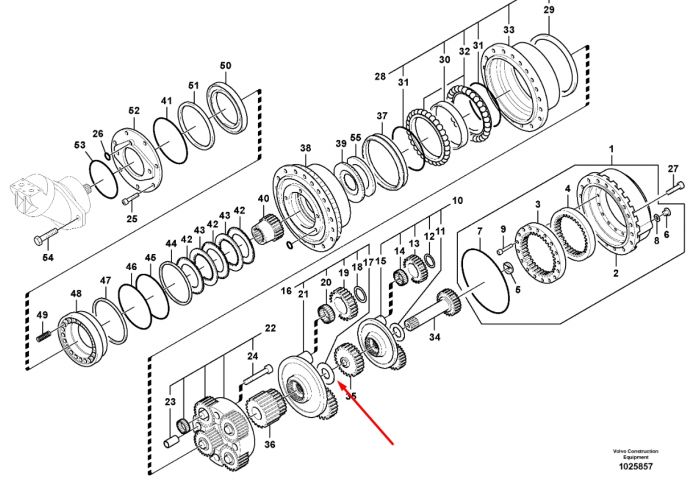 15175856 Доукон (уплотнение редуктора) Volvo EC450