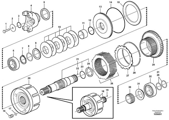 CA0028523 (83959218, 15186831, 28523) Кольцо уплотнительное Komatsu 2-136 50.47x2.62