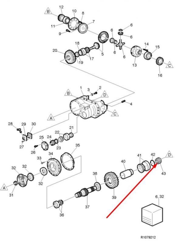 1522293 Гайка ступичная Volvo L50, L60