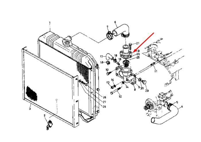 Kubota 15321-73262 Крышка термостата для V1702