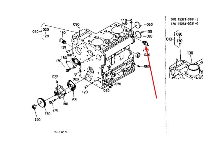 Kubota 15841-39010 Датчик давления для V2403, V2203, Z402