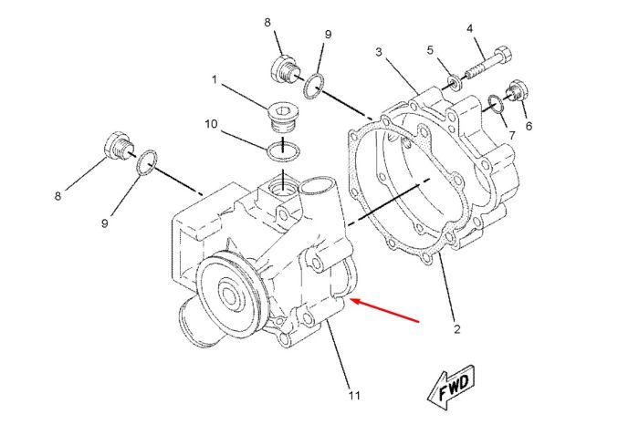 159-3137 Насос водяний Caterpillar 3116, 3126