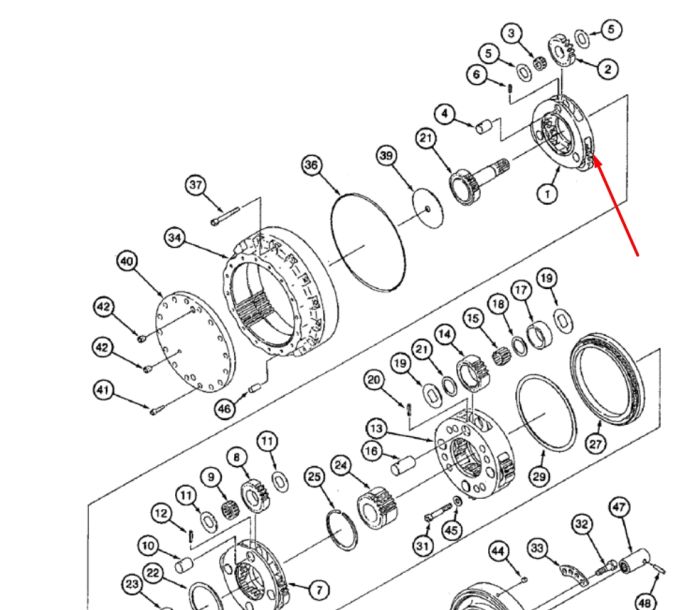 160094А1 Корпус планетарной передачи Case 9040B, 9030B