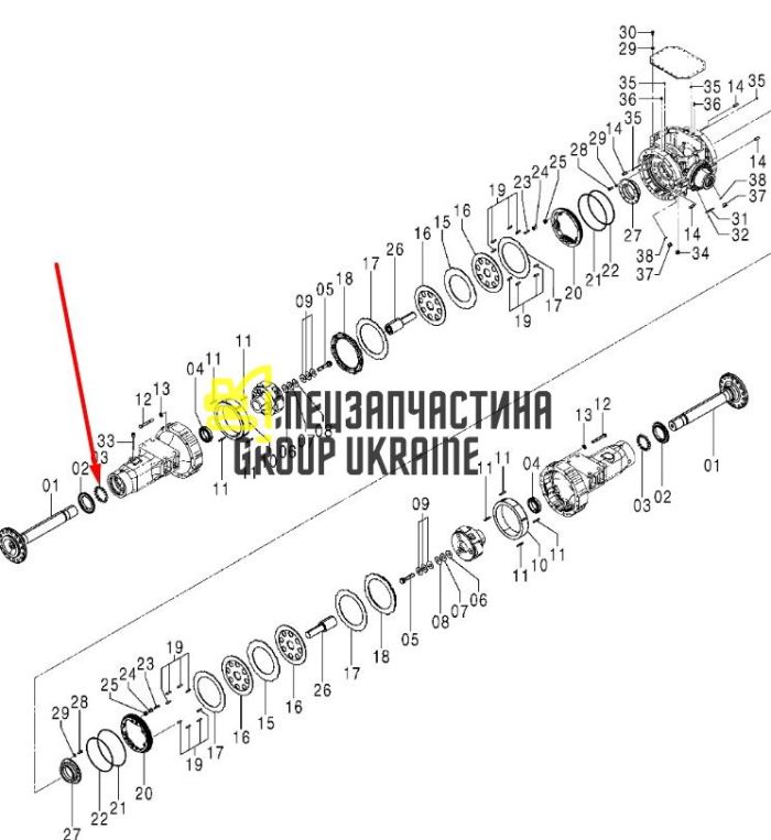 Подшипник роликовый K3V 163G3-02561 Hitachi