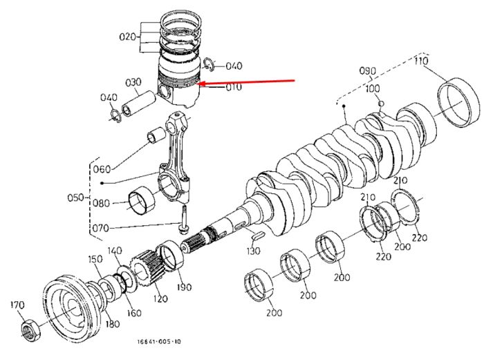 Kubota 16423-21110 Поршень для V2203, D1703