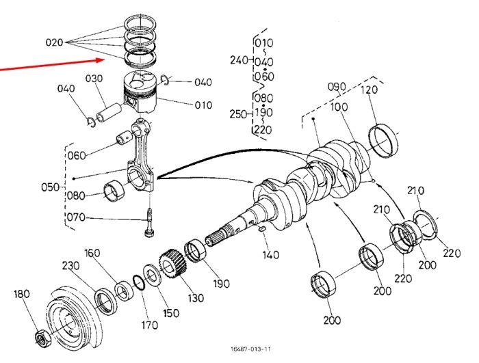 Kubota 16467-21050 Кольца поршневые для D1503, V2003