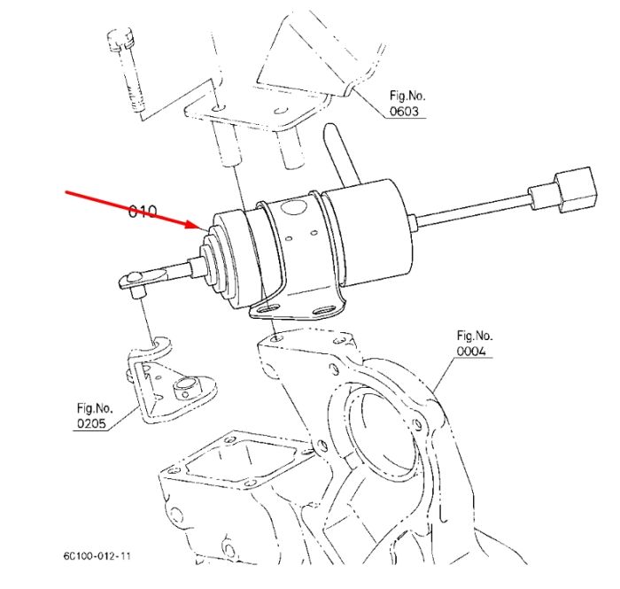 Kubota 16851-60013 Соленоїд зупинки (глушилка) для серія SM
