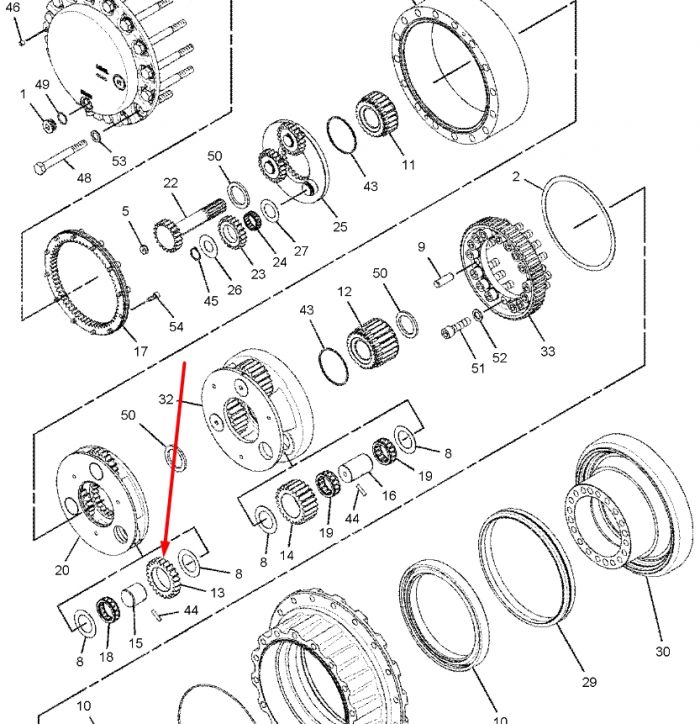 169-5592 Сателлит бортового редуктора Caterpillar 320, 322, 323, 324, 325, 326, 329