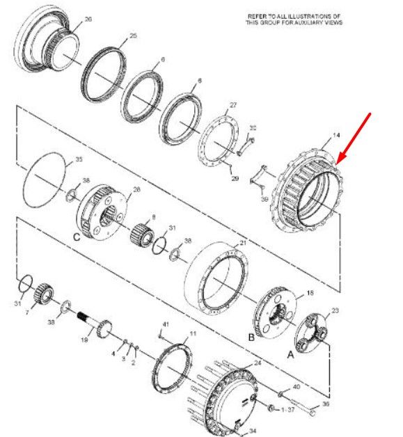 296-6181 Ступица редуктора хода CAT 336/336D2