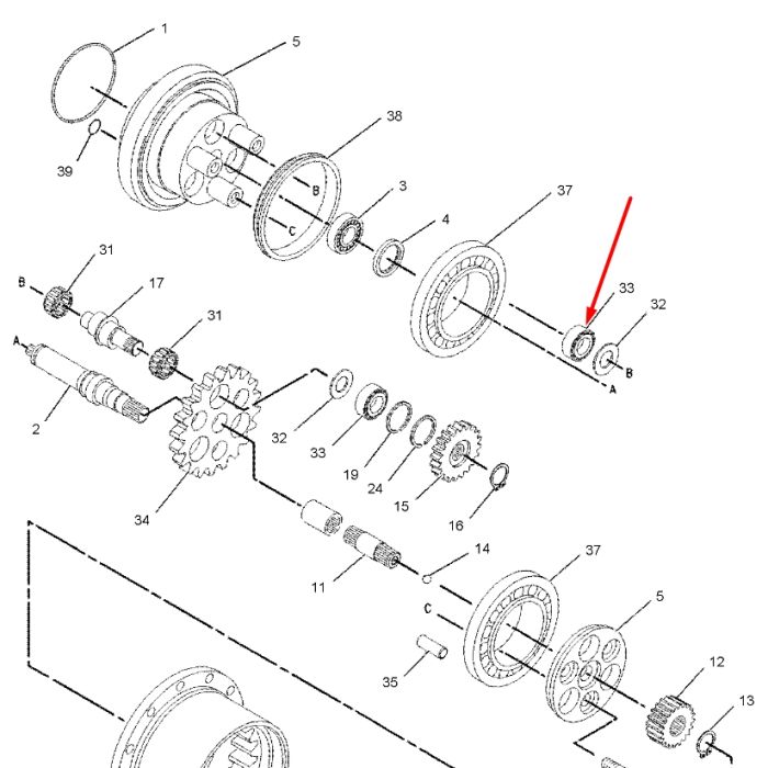 Подшипник сателлита игольчатый 171-9336 для Caterpillar 305