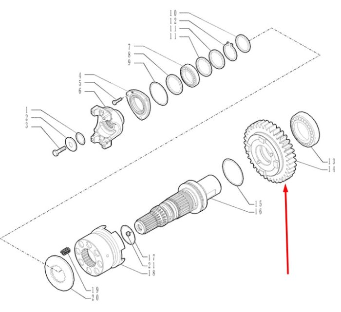 17206298 Шестерня муфты КПП Z36 VOLVO BL61PLUS, BL71PLUS