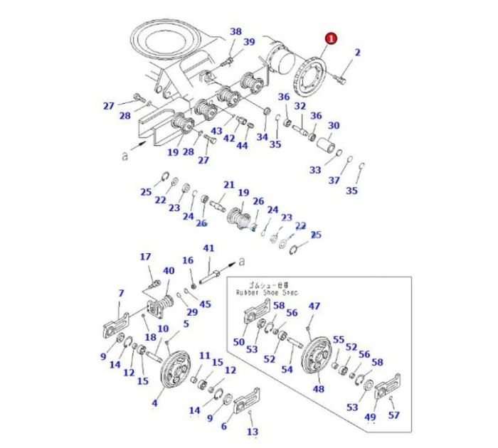 Yanmar 172141-29110 Ведущее колесо (приводная звездочка) для VIO30-3, B3-1